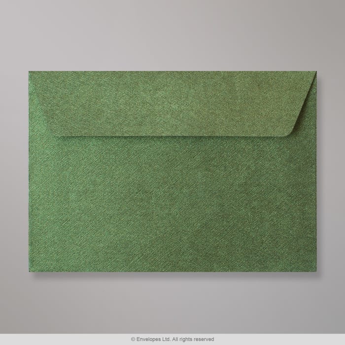 Envelope verde floresta texturizado brilhante 114x162 mm (C6)