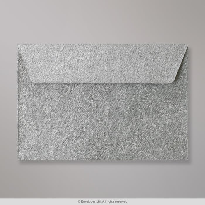 Envelope prateado texturizado brilhante 114x162 mm (C6)