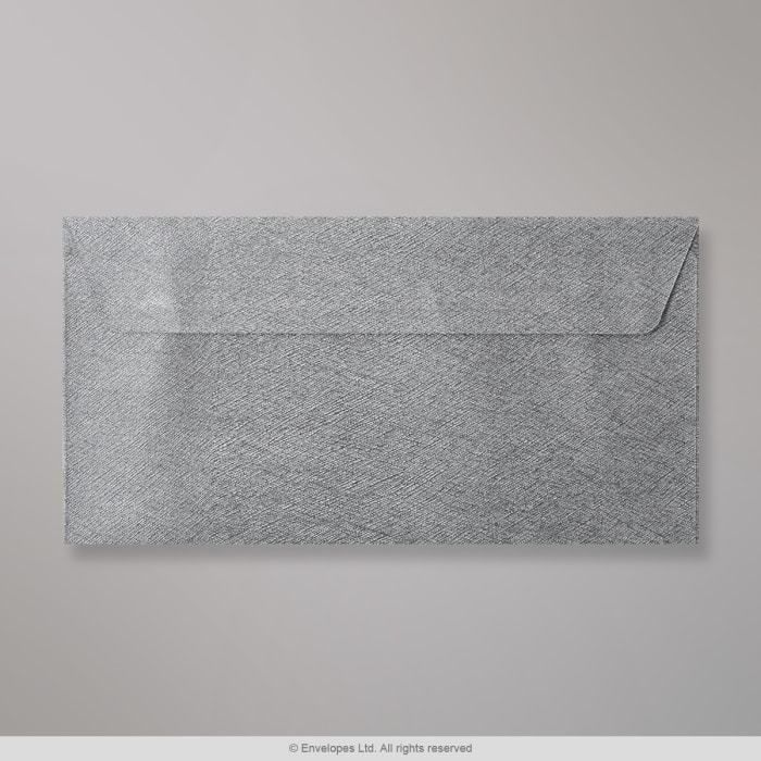 110x220 mm (DL) Mellangrått-texturerat kuvert