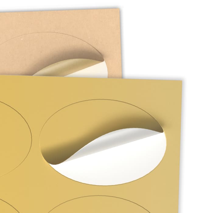 Oval adhesive labels