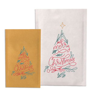 Christmas Padded Bags "Merry Christmas" (Pack of 25)