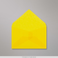 62x98mm Yellow Translucent Wallet Gummed Plain 92gsm Envelopes