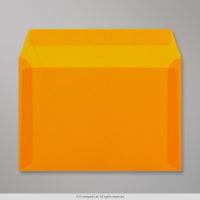162x229mm C5 Orange Translucent Wallet Peel & Seal Plain 92gsm Envelopes