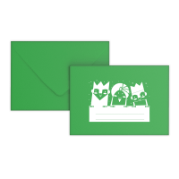 Dark green Christmas envelope - Three Wise Kings 114x162 mm (C6)