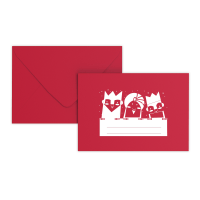 Dark red Christmas envelope - Three Wise Kings 114x162 mm (C6)