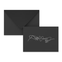 Valentine's black envelope - Live Love 114x162 mm (C6)