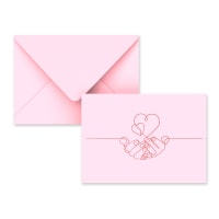 Valentine's pale pink envelope - Share Love 114x162 mm (C6)