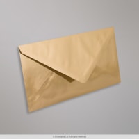 110x220 Gold Mirror Finish 120gsm Gummed Envelopes