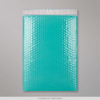 340x240 Robin Egg Blue Poly Gloss Bubble Bag Peel & Seal