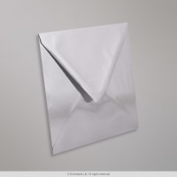 160x160mm Silver Square Mirror Finish Gummed 120gsm  Envelopes