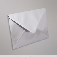 114x162mm C6 Silver Wallet Mirror Finish Gummed 120gsm Envelopes