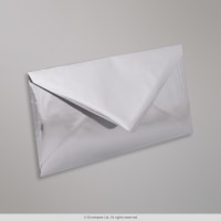 110x220mm DL Silver Wallet Mirror Finish Gummed 120gsm Envelopes