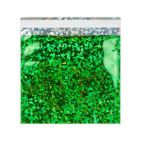 165mm X 165mm Green Holographic Foil Bag Peel & Seal