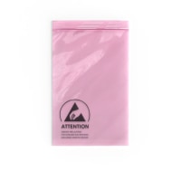 Pink anti-static bag (ESD) with grip seal 102x152 mm