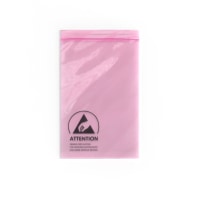 Pink anti-static bag (ESD) with grip seal 102x152 mm