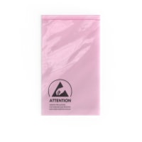 Pink anti-static bag (ESD) with grip seal 152x254 mm