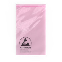 Pink anti-static bag (ESD) with grip seal 152x254 mm