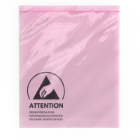 Pink anti-static bag (ESD) with grip seal 254x305 mm