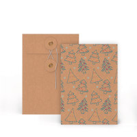 Manilla string & washer envelope "Christmas Tree" 162x114 mm (C6)