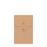 C6 Manilla String & Washer Gusset Envelopes 162x114x25mm