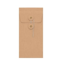 DL Manilla String & Washer Gusset Envelopes 220x110x25mm