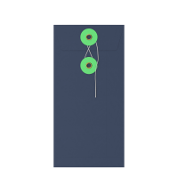 220x110 mm  Navy Blue and Green String & Washer 180gsm envelopes