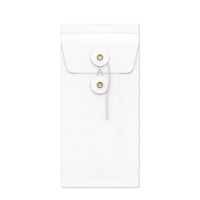 DL White String & Washer Gusset Envelopes 220x110x25mm