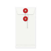 220x110 mm  White and Red String & Washer 180gsm  envelopes