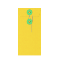 220x110 mm  Yellow and Green String & Washer 180gsm  envelopes