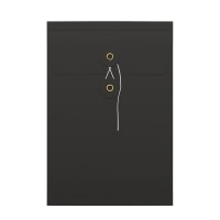 C5 Black String & Washer Gusset Envelopes 229x162x25mm