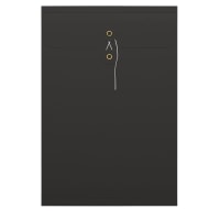 C4 Black String & Washer Gusset Envelopes 324x229x25mm