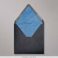 160x160 Black Blue-lined Wallet Gummed 120gsm Envelopes