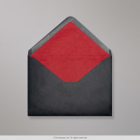 162x229 Black Red-lined Wallet Gummed 120gsm Envelopes