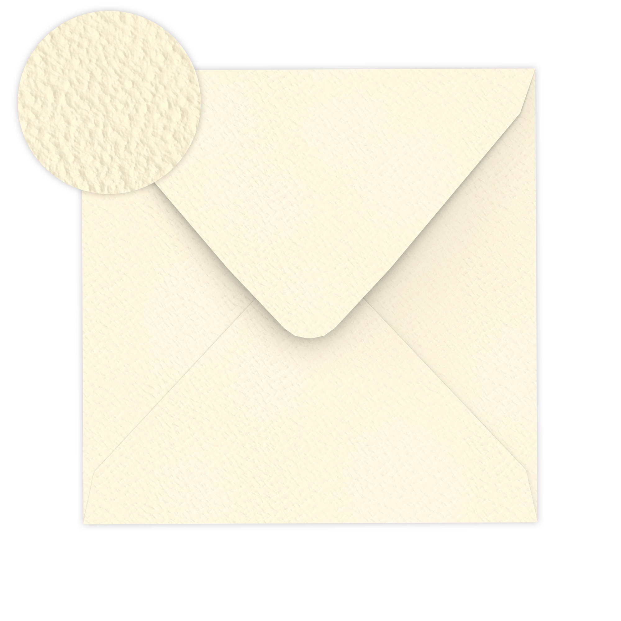 Ivory hammer envelope 155x155 mm