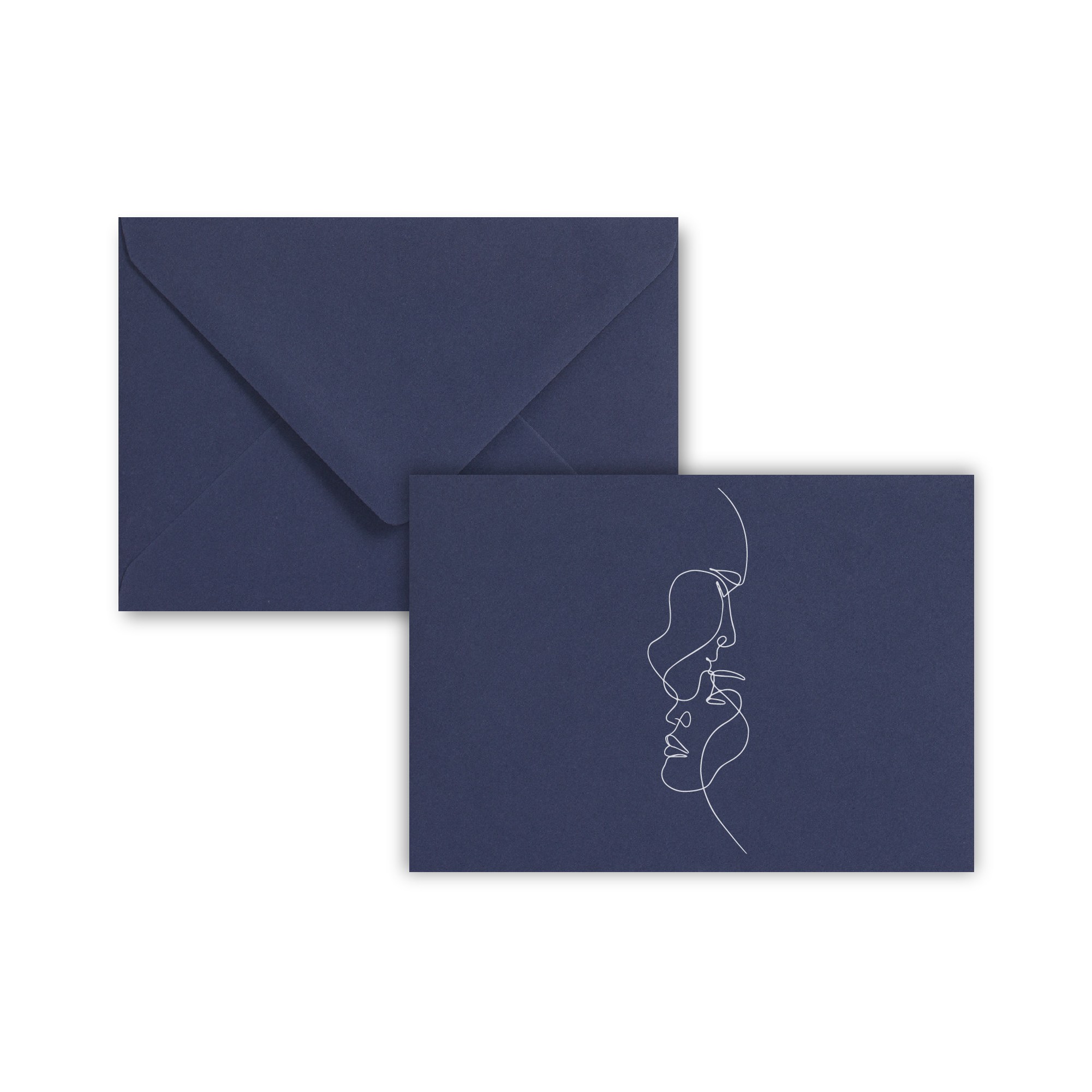 Dark blue wedding envelope - Love 114x162 mm (C6)