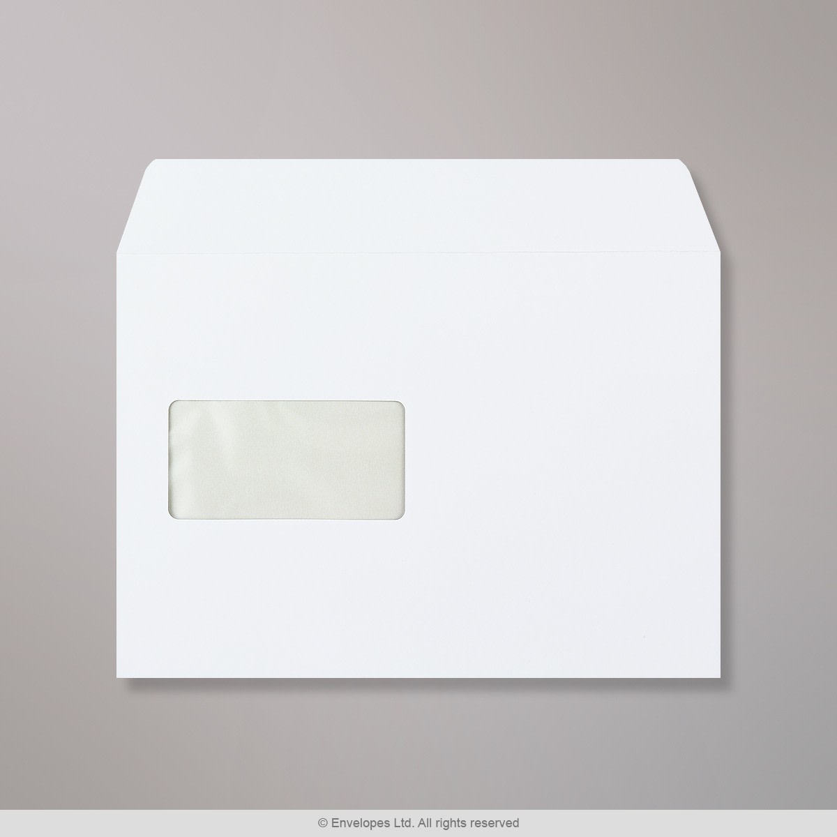 162x229mm C5 White Wallet Peel & Seal 120gsm Window 45x90mm 60up 20left Grey Wash Opaque Envelopes