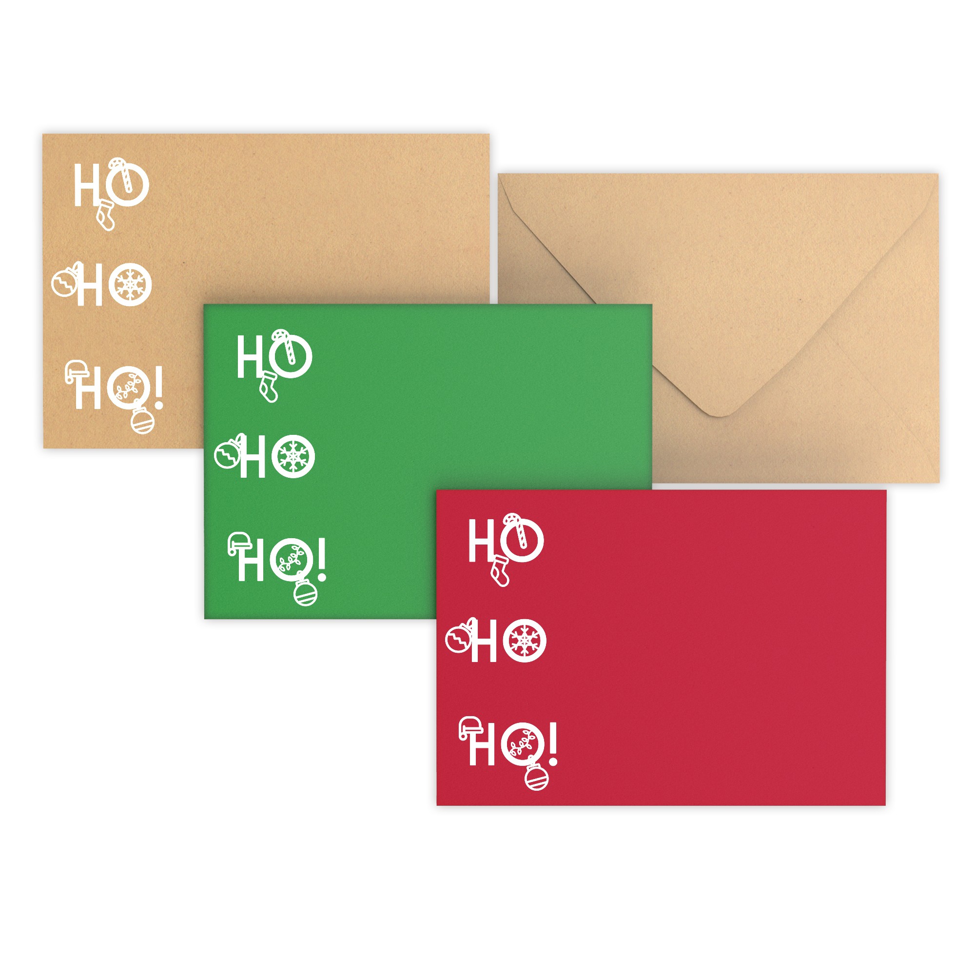 HO HO HO Christmas Printed Envelopes