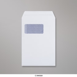 Enveloppe blanche à fenêtre verticale 229x162 mm (C5)