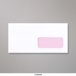 Envelope branco para impressão láser com janela 115x225 mm (DL+)