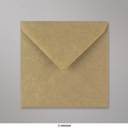 130x130 mm Bruin Geribbelde Envelop