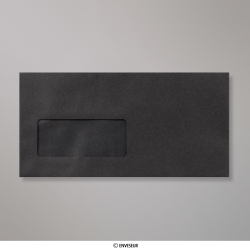 Envelope preto com janela 110x220 mm (DL)