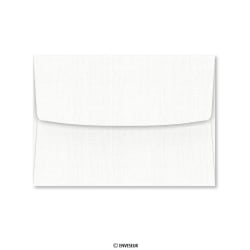 130x180 mm Busta bianca con finitura simil lino con lembo pieghevole senza colla