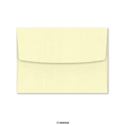 130x180 mm Pastelowożółta koperta na zaproszenia z imitacją lnu