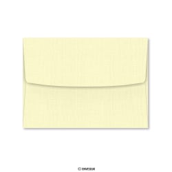 Enveloppe pour faire-part jaune pâle texture lin 130x180 mm