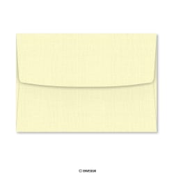 Enveloppe pour faire-part jaune pâle texture lin 140x200 mm