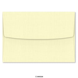 Enveloppe pour faire-part jaune pâle texture lin 160x230 mm