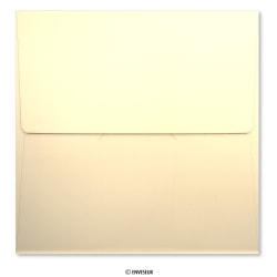 175x175 mm Champagne Parelmoer aankondiging envelop