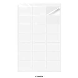 Rechteckiges Klebeetikett Klar 64x38 mm