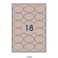 Soikea etikettitarra voimapaperista 63x42 mm