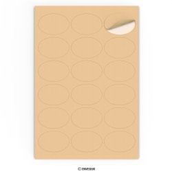Ovales Klebeetikett 63x42 mm